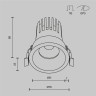 Светильник встраиваемый MAYTONI DIP DL117-15W-3K-B
