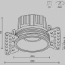 Встраиваемый светильник MAYTONI ROUND DL058-7W3K-TRS-W